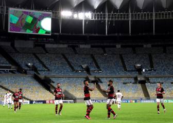 El Flamengo vence en la vuelta del fútbol en Brasil y Sudamérica