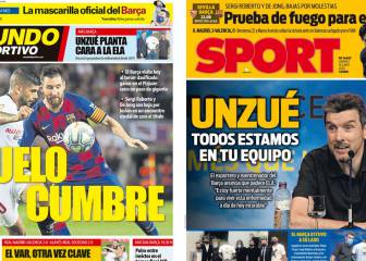 Unzué y Messi, protagonistas de las portadas en Barcelona