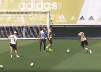 Último entrenamiento del Madrid con la mirada puesta en el liderato