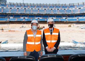 El alcalde de Madrid visita las obras del Santiago Bernabéu
