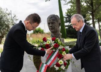 Inaugurada la estatua de Ferenc Puskas en Valdebebas