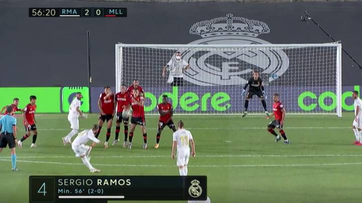 No se puede lanzar una falta mejor: Ramos y el gol que va a recorrer el mundo entero