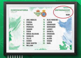 Joaquín, fuera de una lista del Betis... con Rubi como técnico
