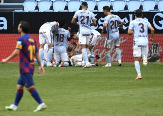 Aspas anula el doblete de Suárez y complica LaLiga al Barça