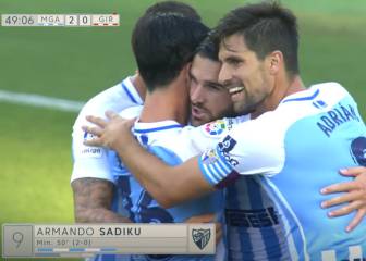 El Málaga de Cifu y Sadiku sorprende al Girona y respira