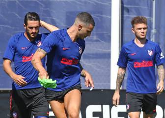 Mucho calor, remates a portería y Mario Hermoso, con el grupo