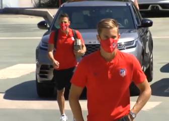 El Atlético viaja a Barcelona con las bajas de Koke y Savic