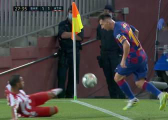 El lujo de Messi ante el lateral del Atlético que fue con todo
