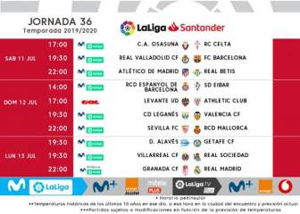 Ya se conocen los horarios de la antepenúltima jornada de Liga