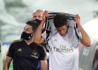 Varane sufre un golpe cervical y es duda para San Mamés