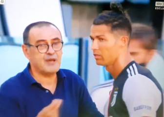 Cristiano visibly irked by Sarri instructions in Juve's derby win