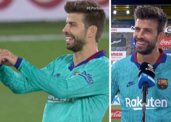 El regate de Piqué a la prensa al ser preguntado por el gesto que hizo al árbitro en el gol de Messi