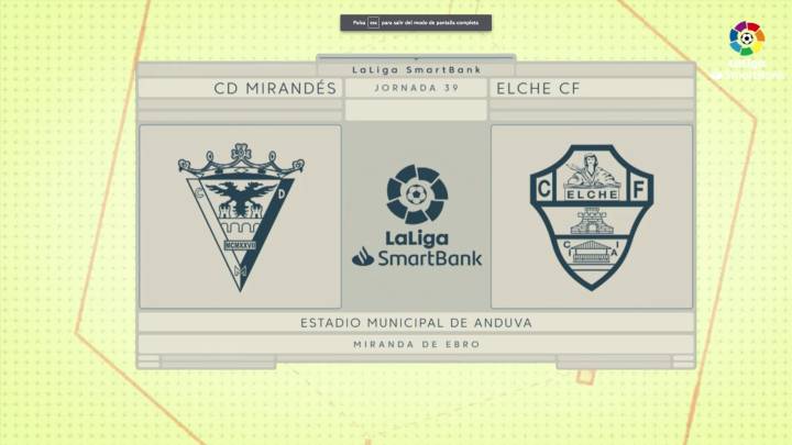 Resumen y gol del Mirandés vs. Elche de LaLiga SmartBank