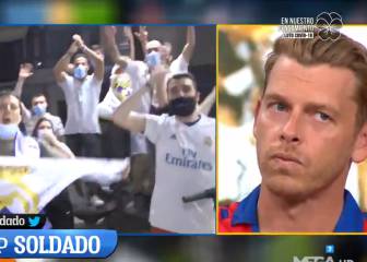La fiesta madridista en Canaletas: Jota Jordi no podía ni mirar y les advirtió...