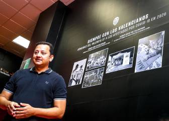 Un mural en Mestalla por los afectados por el COVID-19