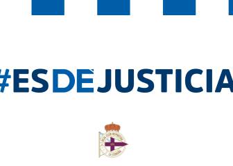 El Depor pide el apoyo del fútbol con la campaña #EsDeJusticia