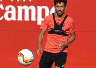 Entrenamiento anti-Covid del Sevilla, de manera individual