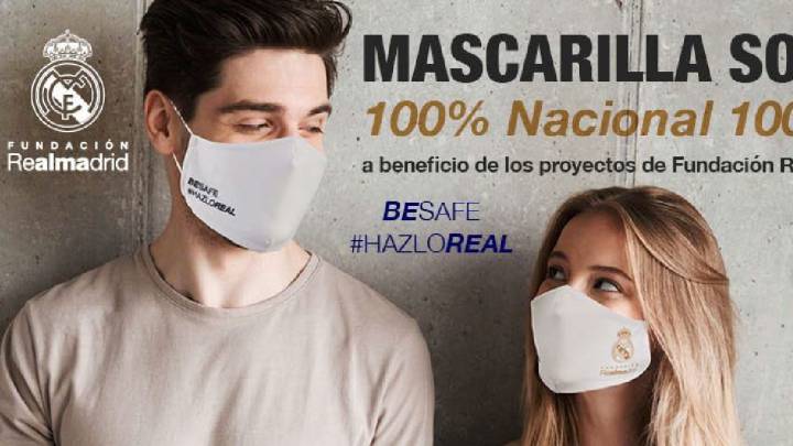 Fundación Real Madrid lanza 20.000 mascarillas solidarias