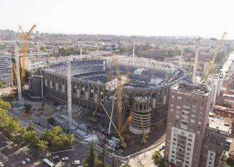 El nuevo Bernabéu coloca las primeras piezas de la cubierta