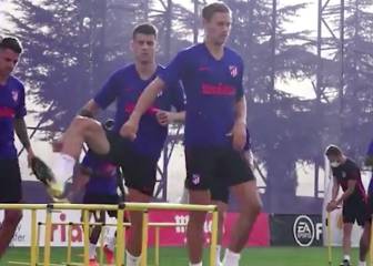 El Atleti entrena con la vista puesta en el Leipzig