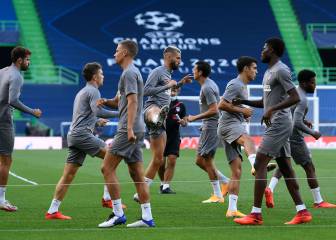 Ambiente distendido en el entrenamiento del Atlético