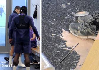 Le tira un café a las zapatillas de Mourinho en el camarín: su reacción es brutal