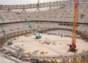Los trabajos siguen su curso en el estadio de la final del Mundial