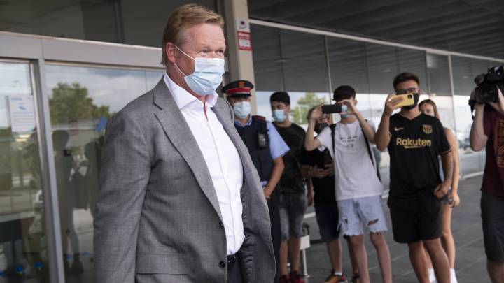 Koeman, a su llegada a Barcelona.