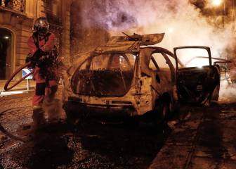 Disturbios de los aficionados del PSG en las calles de París tras la final