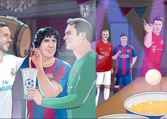 La fiesta de Messi, Ramos, Puyol y Cristiano con el Bayern... precioso homenaje a la Champions