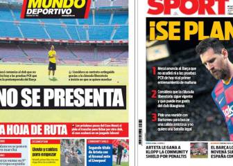 La 'espantá' de Messi, en las portadas