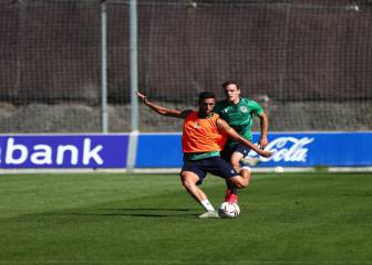 Entrenamiento colectivo pese al positivo de Oyarzabal
