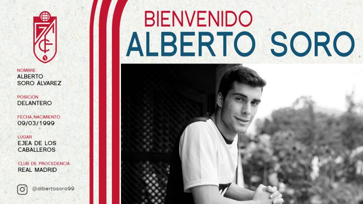 Oficial: el Madrid traspasa a Alberto Soro al Granada