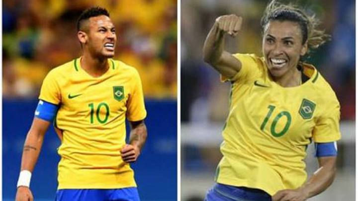 Histórico: Brasil pagará igual a Neymar que a Marta