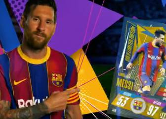 Messi grabó este vídeo con su cromo del Barça antes de Lisboa