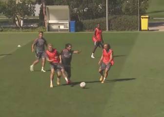 El Madrid se entrena con balón a 13 días de su debut en Liga