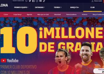 El Barça supera los 10 millones de suscriptores en Youtube