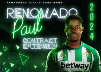 El Betis renueva a Paul y le
da un sitio en el primer equipo