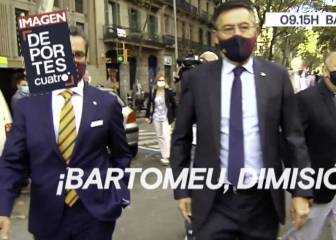 Aficionados del Barça increpan a Bartomeu en la Diada