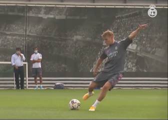 El detalle del entreno de Odegaard afanándose por estar más cerca de ser el centrocampista total