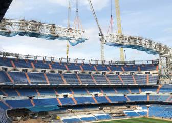 Ni la lluvia ni la DANA frenan las obras del nuevo Bernabéu