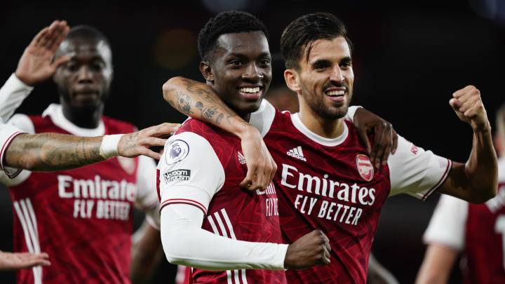La conexión Ceballos-Nketiah salva el pleno del Arsenal