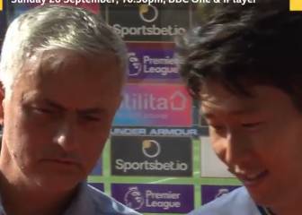 Mourinho interrumpe la entrevista de Son con humor