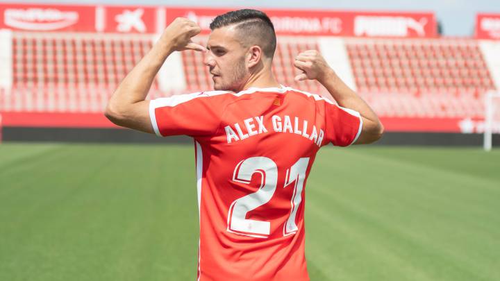 Alex Gallar, en su presentación como futbolista del Girona.
