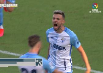 Cristian Rodríguez da la victoria al Málaga ante el Alcorcón