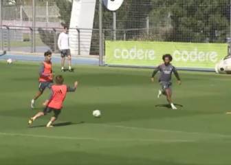 Militao y Kroos trabajan al margen del grupo