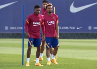 Entrenamiento del Barcelona con solo 13 jugadores