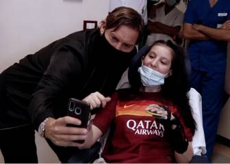 Totti conoció a la futbolista de la Lazio que despertó de un coma de 270 días por un mensaje suyo