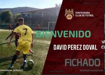 El juvenil David Pérez Doval ficha por el Pontevedra CF