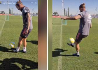 La increíble maniobra de Ramos y su festejo: ¿lo hará en un partido?